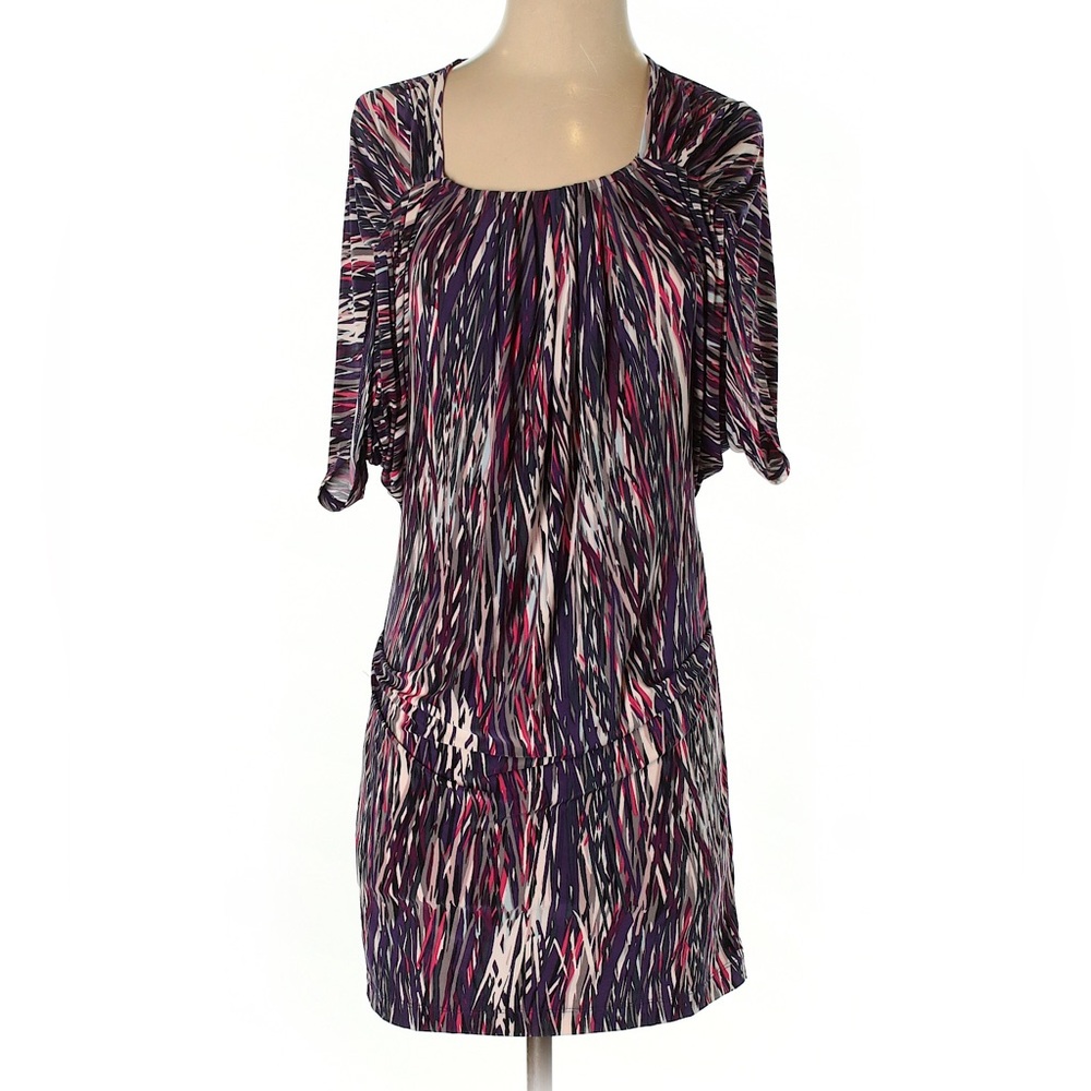 NWOT BCBGeneration Dolman Short Sleeve Print Stretch Dress Size XS